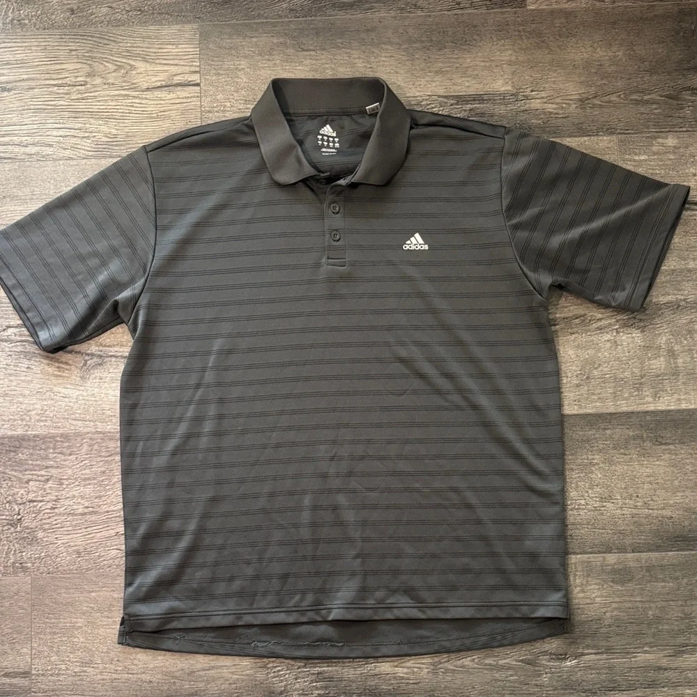 Men’s Adidas Gray Golf Polo Shirt   Size XL Athletic